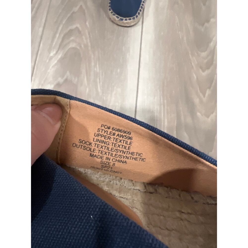 J‎ Crew, Cap Toe Navy and Pink Espadrille, Size 7.5, KB230 - Picture 5 of 6